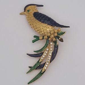Vintage SPINX Signed Bird's of Paradise Broach mid 1950's